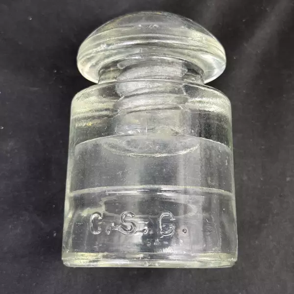 Hemingray CSC 40-42 Clear Glass Telephone Insulator