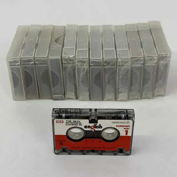 Set of 13 ICE Elementary English Course Micro Cassettes