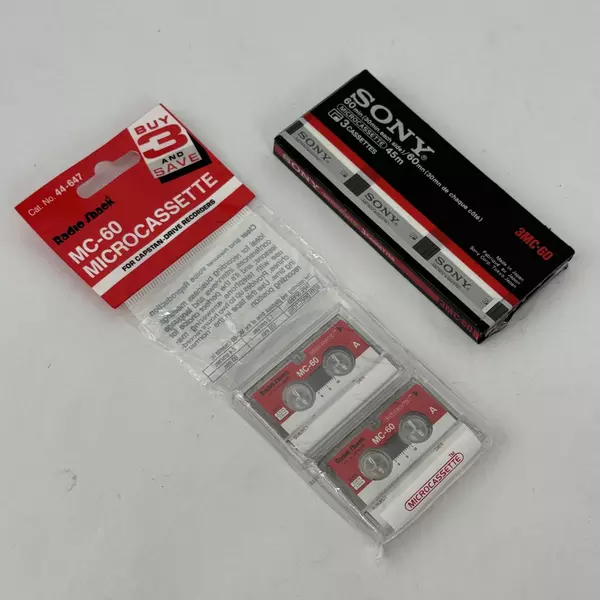 Lot of 5 New Micro Cassette Tapes Sony and TDK 60 Minute