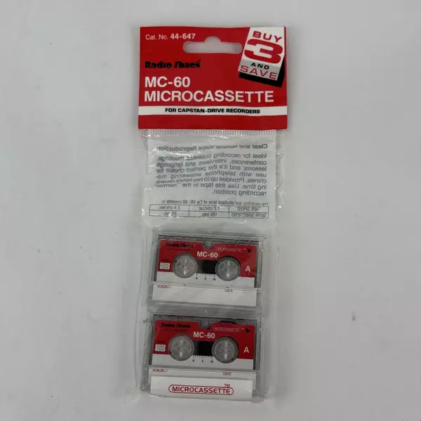 Lot of 5 New Micro Cassette Tapes Sony and TDK 60 Minute