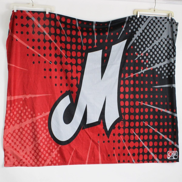 Portland Mavericks Logo Fan Blanket Red Black Gray Soft Material