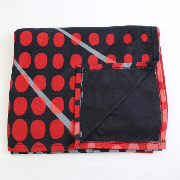 Portland Mavericks Logo Fan Blanket Red Black Gray Soft Material