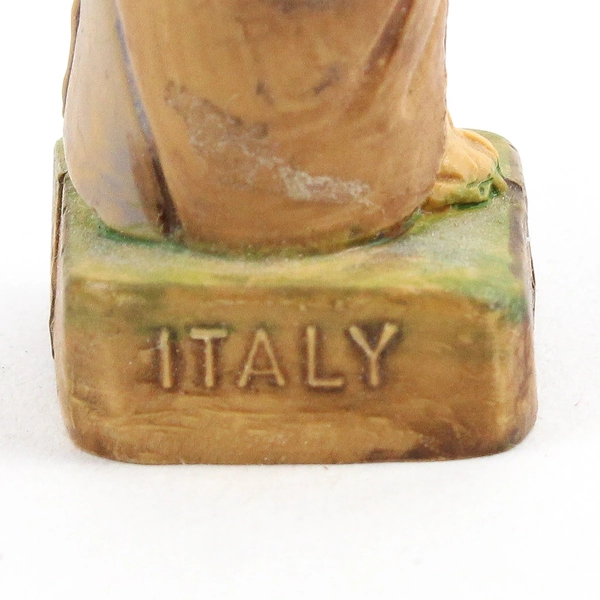 Vintage Saint Joseph and Baby Jesus Resin Figure 3.75" Made in Italy