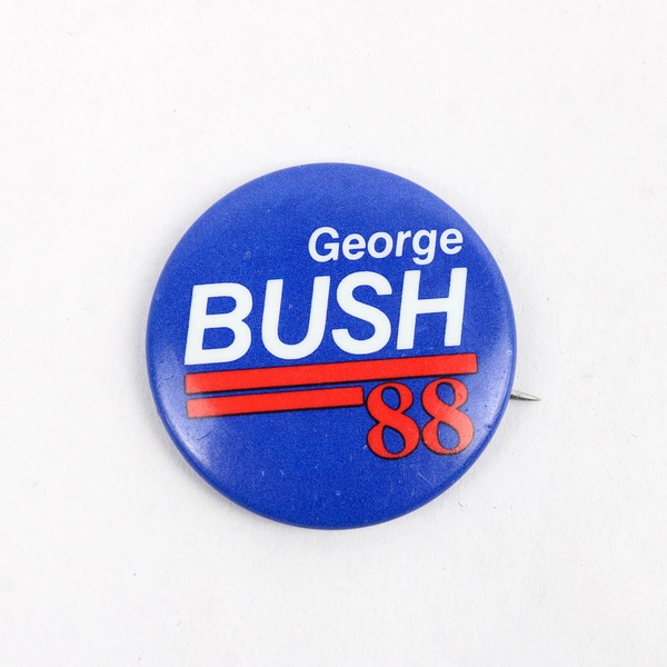 Vintage 1988 George H.W. Bush Collectible Political Pinback Button
