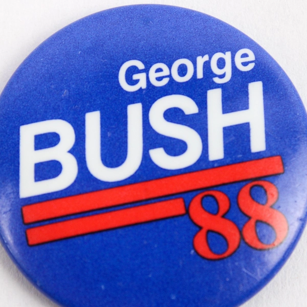Vintage 1988 George H.W. Bush Collectible Political Pinback Button