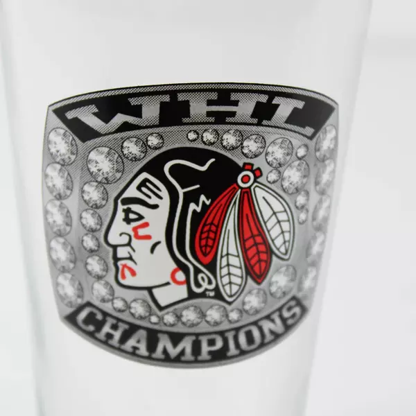 Portland Winterhawks WHL Champions Clear Drinking Glass 5.75" Tall