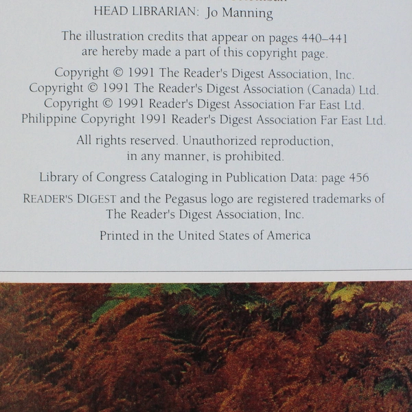 Reader's Digest Nature in America 1991 A Guide to Animals Plants Etc In America