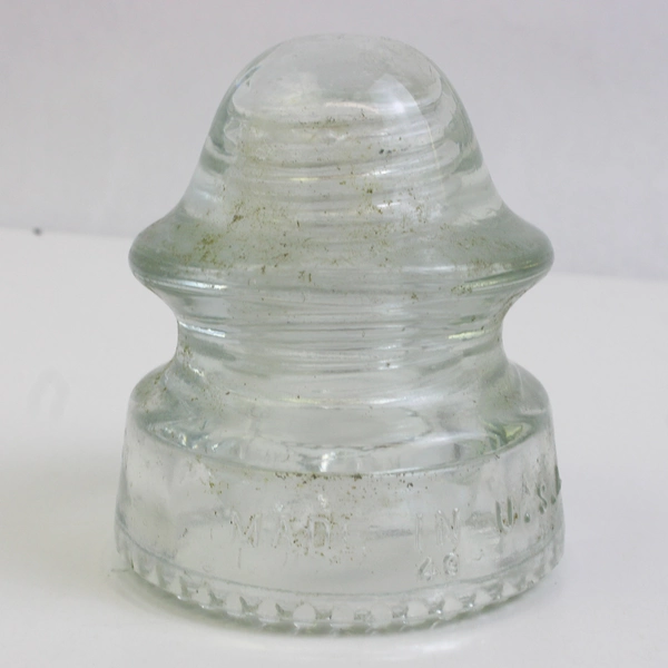Lot Of 2 Vintage Hemingray No. 19 & 20 Clear Glass Telephone Pole Insulator
