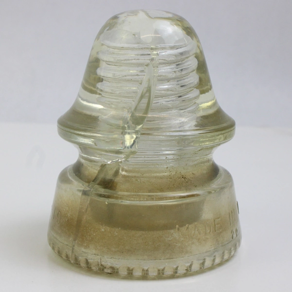 Lot Of 2 Vintage Hemingray No. 19 & 20 Clear Glass Telephone Pole Insulator