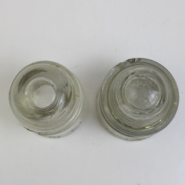 Lot Of 2 Vintage Whitall Tatum No. 5 & Armstrong No. 2 Telephone Pole Insulator