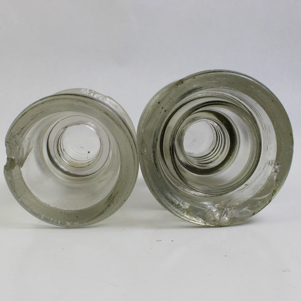 Lot Of 2 Vintage Whitall Tatum No. 5 & Armstrong No. 2 Telephone Pole Insulator