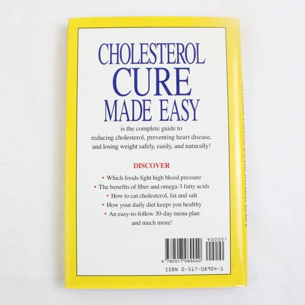 Cholesterol Cure Made Easy by Sylvan R Lewis 1993 Hardcover Dust Jacket