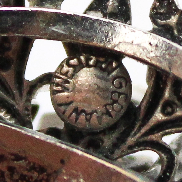 Women's Size 5.5 Rose Shaped Ring With Fire Opals Made In Western Germany