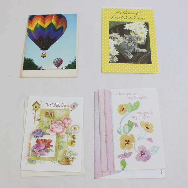 Lot of 13 Get Well Greeting Cards With Envelopes
