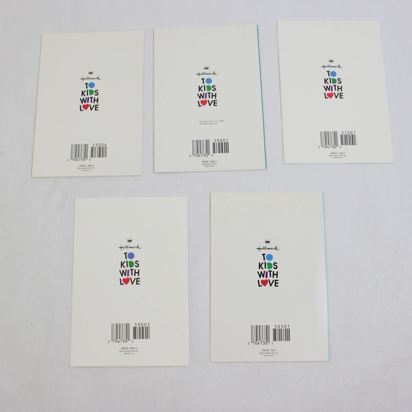 Lot of 5 Vintage Hallmark To Kids With Love Greeting Cards