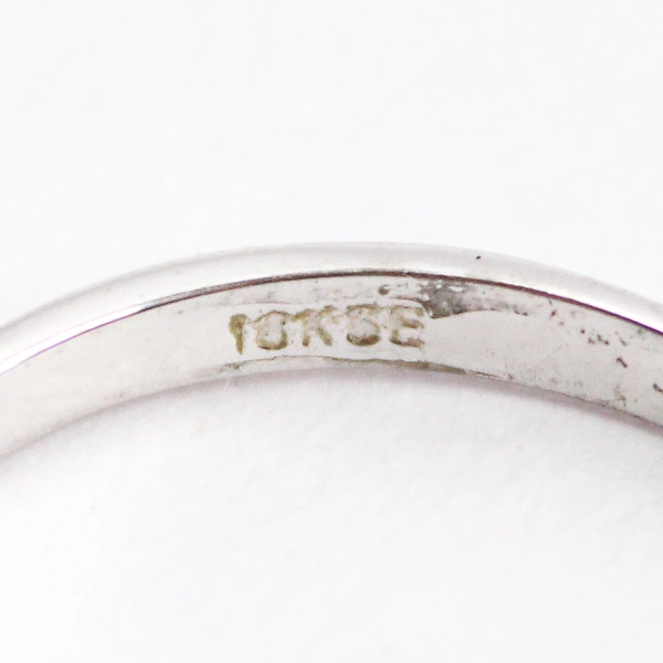 Women's 18K White Gold Plated Diamond Anniversary Ring Size 7