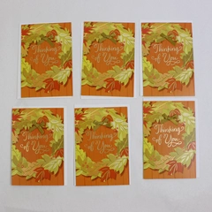 Lot of 6 Connections from Hallmark Thinking of You Thanksgiving Greeting Cards