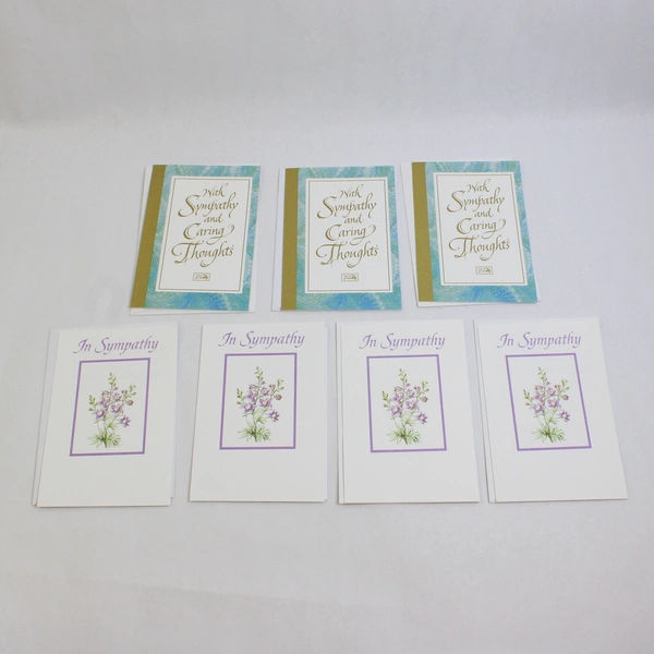 Lot of 7 American Greetings Sympathy Cards with Envelopes