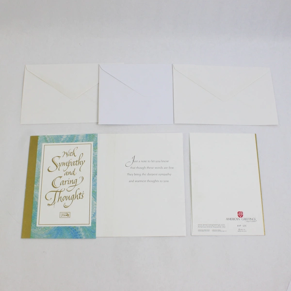 Lot of 7 American Greetings Sympathy Cards with Envelopes