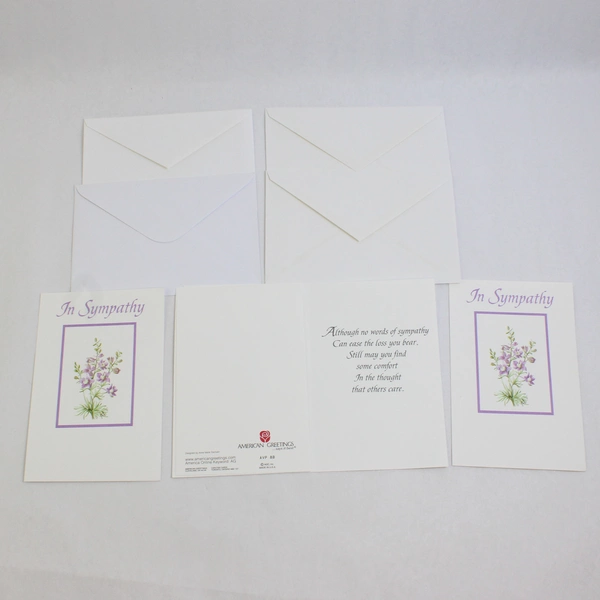 Lot of 7 American Greetings Sympathy Cards with Envelopes
