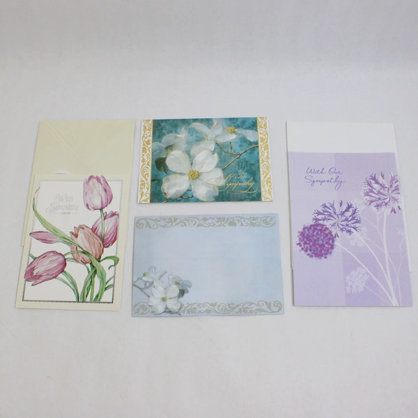 Lot of 7 Sympathy Greeting Cards with Envelopes