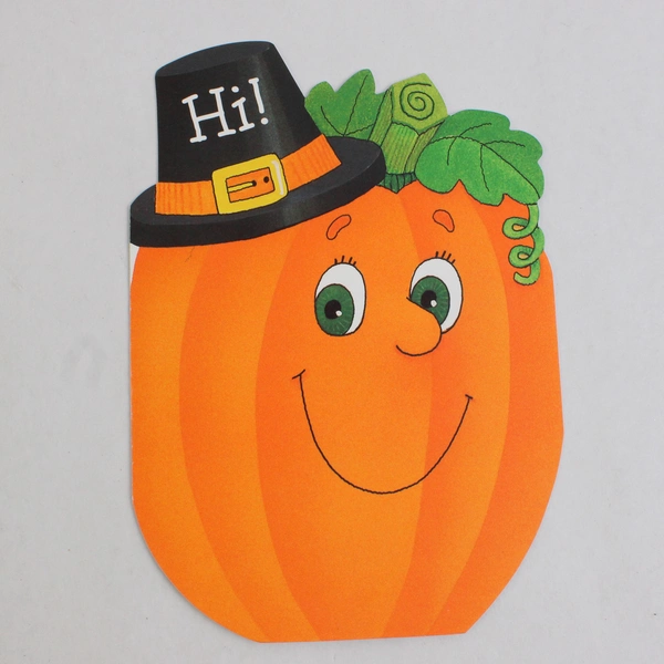 Vintage Hallmark Crown Thanksgiving Pumpkin Greeting Card with Envelope