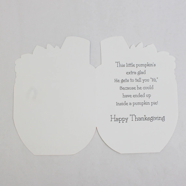 Vintage Hallmark Crown Thanksgiving Pumpkin Greeting Card with Envelope