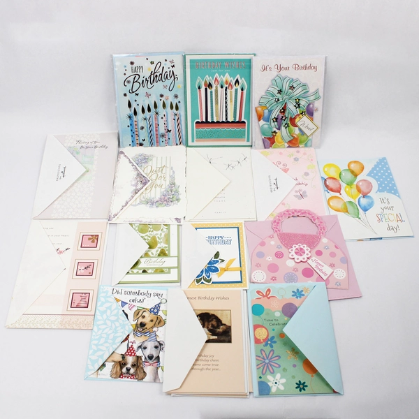 Lot of 18 Birthday Greeting Cards with Envelopes
