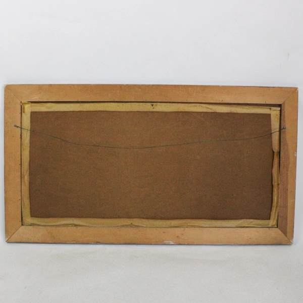 A. Mckenzie Painting On Canvas Board 42" x 20" Boat Harbor Framed 48" x 26"