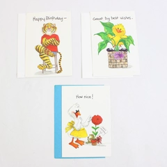 Lot of 3 Vintage Suzy's Zoo Visits by Current Birthday Cards