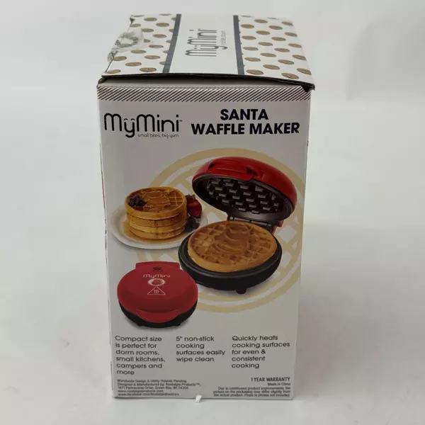 2024 Nostalgia Products My Mini Santa Waffle Maker New