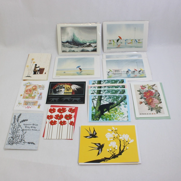 Mixed Lot of 52 Vintage and Contemporary Blank Greeting Cards