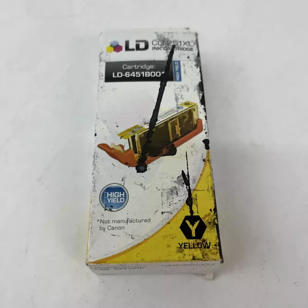 LD CLI-251 XL Ink Cartridge Yellow New With Stained Box