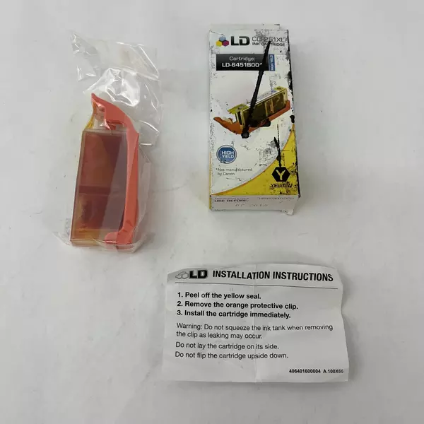 LD CLI-251 XL Ink Cartridge Yellow New With Stained Box