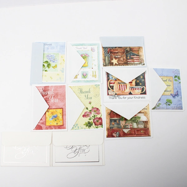 Lot of 39 Thank You Greeting Cards with Envelopes