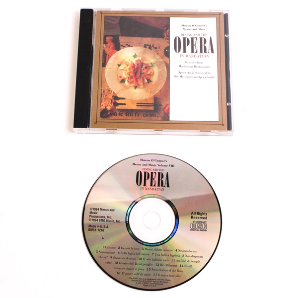 Sharon O'Connor's Menus And Music Dining & the Opera in Manhattan Book & CD VIII