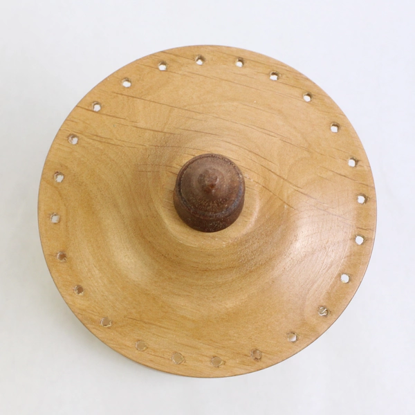 Hand Turned Wood Jewelry Carousel Dresser Handmade By William Geary 6.5" Tall