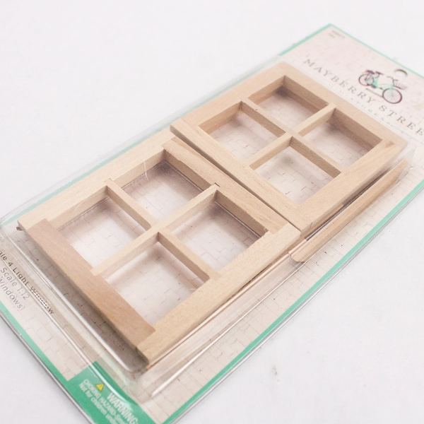 Lot Of 2 Mayberry Street Miniatures Single 4 Light Windows 1:12 Scale