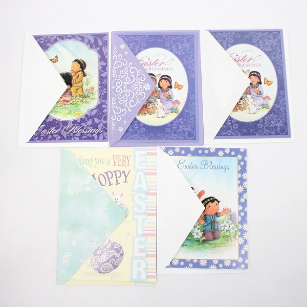 Lot of 5 Easter Greeting Cards with Envelopes