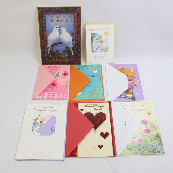 Lot of 8 Greeting Cards Various Occasions and Recipients