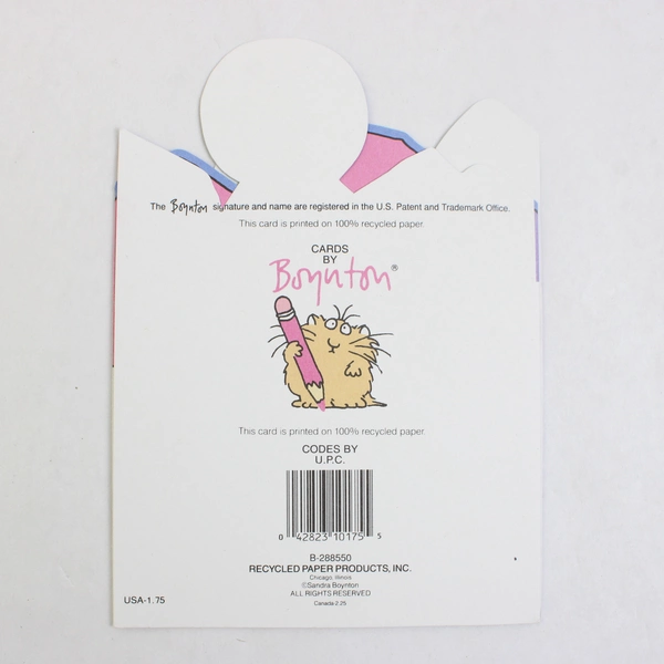 Vintage Boynton Tri-Fold Birthday Greeting Card Desert Coyote Illustration