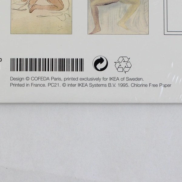 Set of 5 New IKEA Art Cards with Envelopes Nudes by Auguste Rodin