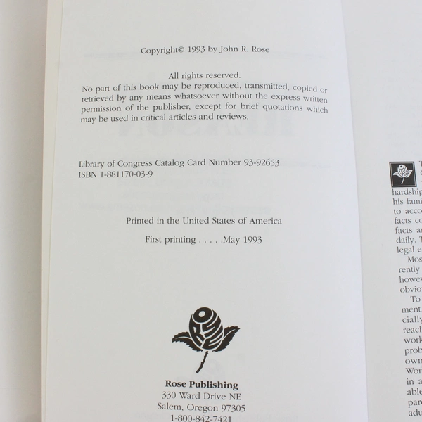 Beyond Reason by John R Rose 1993 Paperback Based On A True Story