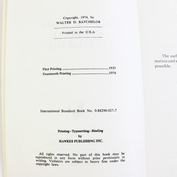 Vintage Gateway to Survival is Storage by Walter D Batchelor 1974 Paperback