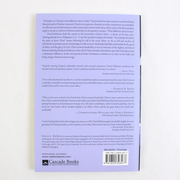 Christ Centered Leadership by David L McKenna 2013 Paperback