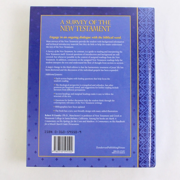 Survey of the New Testament by Robert H Gundry 1994 3rd Edition Hardcover