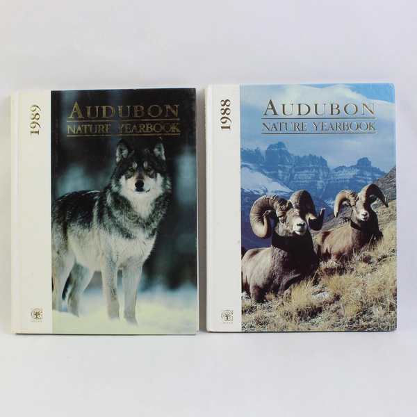 Lot of 2 Audubon Nature Yearbooks 1988 & 1989 Hardcover Grolier Books