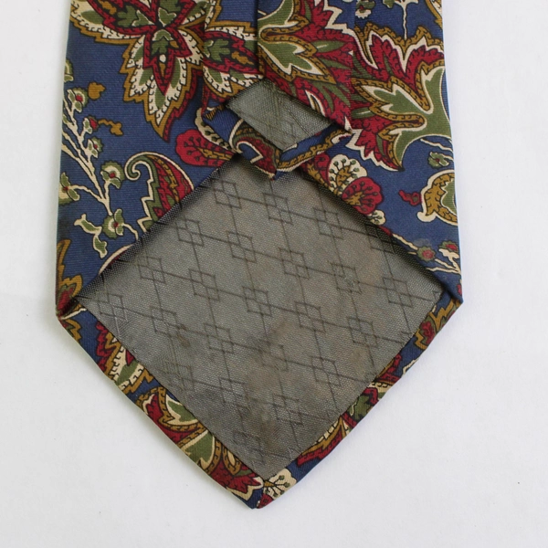 Pierre Balmain Men's Blue Red Green Floral Patterned Silk Necktie Extra Long 64"