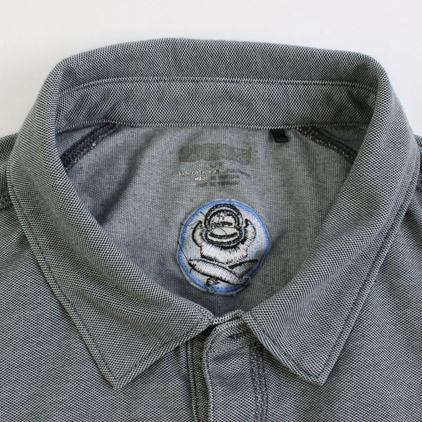 Hear No Evil Embroidered Gray Polo Shirt Men's Size Large
