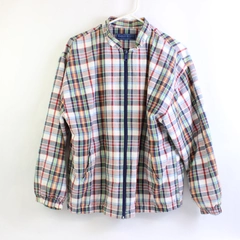 Karen Scott Petites Multicolor Plaid Cotton Full-Zip Jacket Women's PL